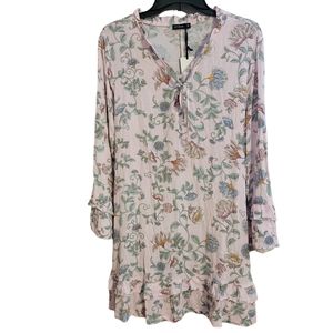 Cotton On Pale Pink Floral Long Sleeve Dress